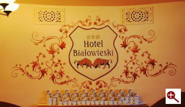 Sgraffito - Herb w Hotelu Biaowieskim w Biaowiey