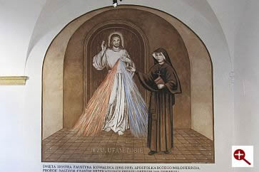 Sgraffito - w. Faustyna Kowalska w wieczerniku Klasztoru Zakonu Paulinw na Jasnej Grze w Czstochowie