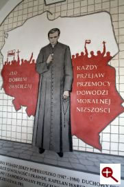 Sgraffito - Bogosawiony ksidz Jerzy Popieuszko w wieczerniku Klasztoru Zakonu Paulinw na Jasnej Grze w Czstochowie