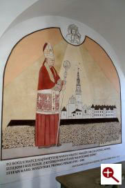 Sgraffito - Kardyna Wyszyski w wieczerniku Klasztoru Zakonu Paulinw na Jasnej Grze w Czstochowie
