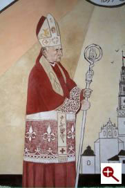 Sgraffito - Kardyna Wyszyski w wieczerniku Klasztoru Zakonu Paulinw na Jasnej Grze w Czstochowie
