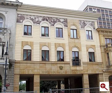Sgraffito - Sgraffito na elewacji budynku Wojewdzkiego Sdu Administracyjnego w odzi na ul. Piotrkowskiej